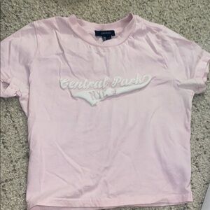 Forever 21 Pink Central Park baby Tee